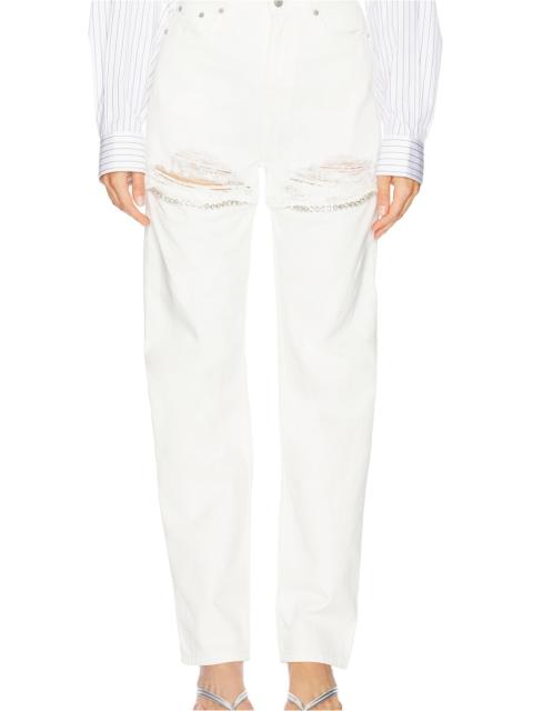 AREA Crystal Fray Slit Jean