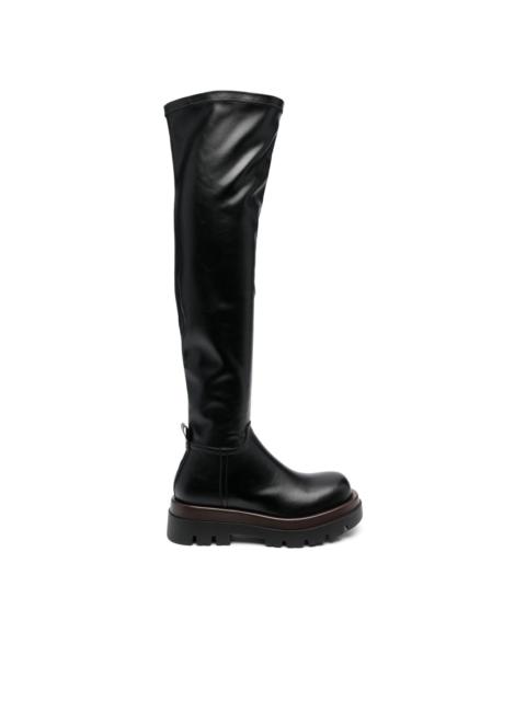PINKO leather knee-high boots
