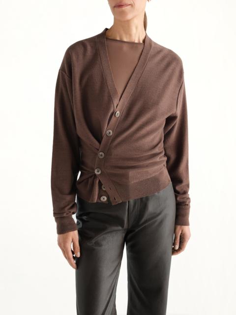 Lemaire Relaxed Twisted Cardigan in Shitake