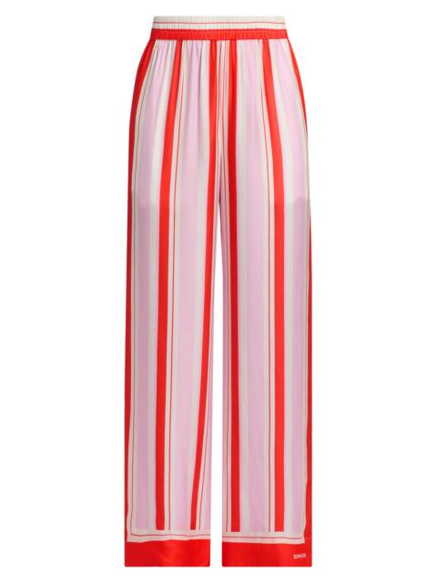 SIMKHAI Women's Zuna Striped Silk-Blend Pajama Pants - Tulip Stripe