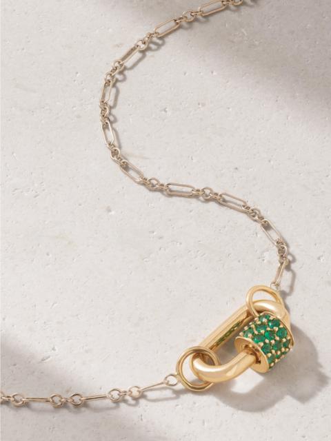 MARLA AARON 14-karat Gold Emerald Necklace