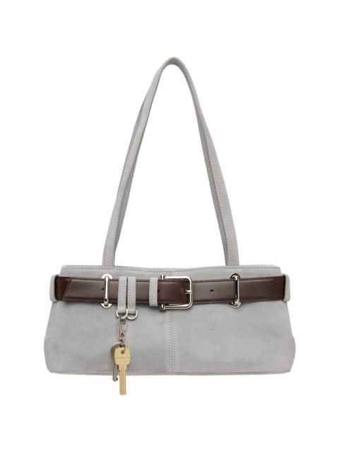 OSOI Gray Shoulder Brocle Mini Bag