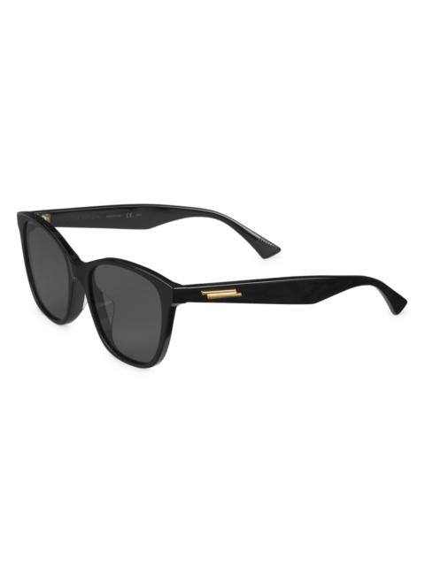 Bottega Veneta Women's New Classic 55MM Cat-Eye Sunglasses - Black