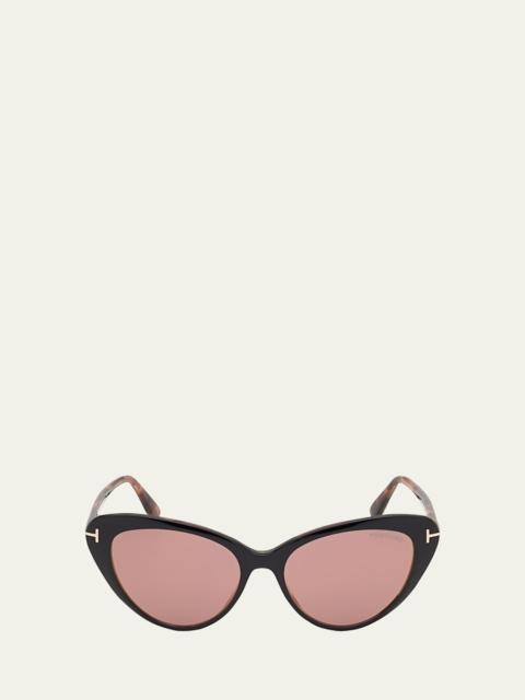 TOM FORD Harlow Acetate Cat-Eye Sunglasses