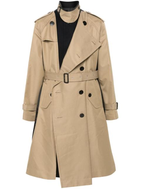 sacai two-tone coat