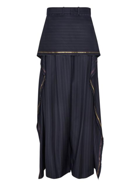 HED MAYNER layered pinstripe trousers