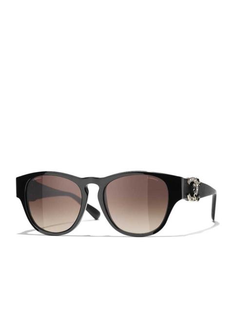 Rectangle Sunglasses CH5455QB Black & Brown