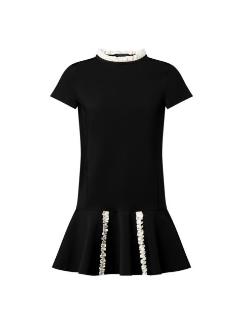 Louis Vuitton Contrast Ruffle Trim Dress