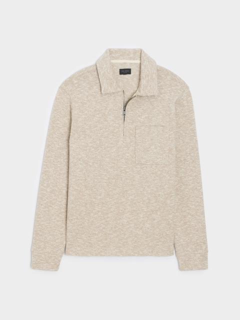 TODD SNYDER Heathered Quarter-Zip Polo