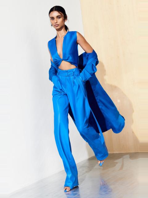 LAPOINTE Stretch Faux Leather Belted Pant
