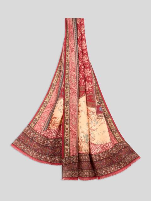 Etro WOOL AND SILK SCARF WITH DESIGN