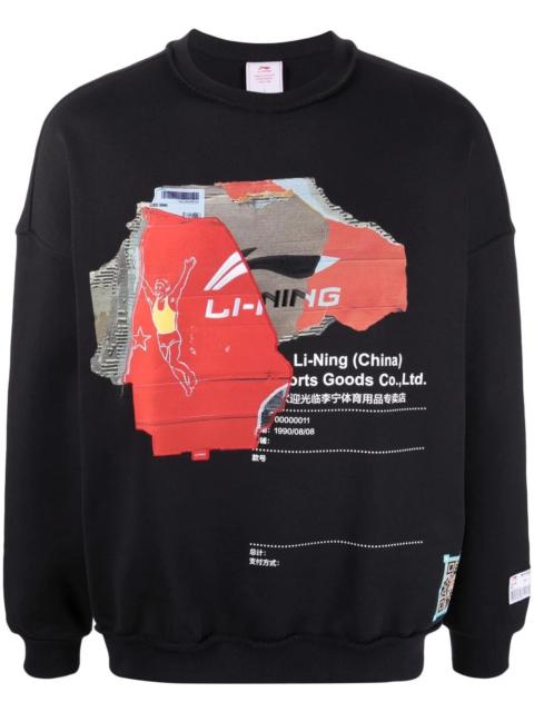 Li-Ning logo-print sweatshirt