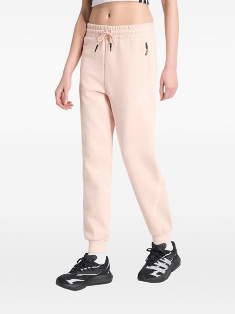 adidas logo-print drawstring-waistband track pants
