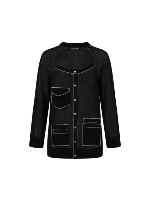 Kiko Kostadinov KREINER KNIT CARDIGAN - BLACK