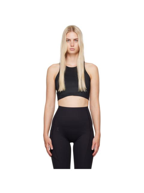 Black Race Crop Top