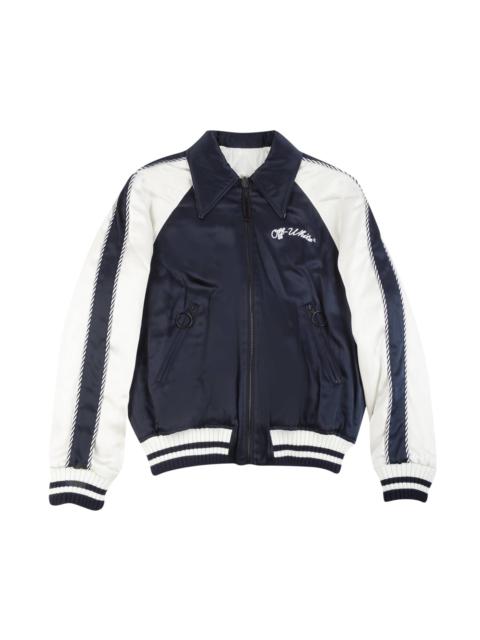 Off-White Off-White Reversible Logo Print Bomber 'Blue/White'