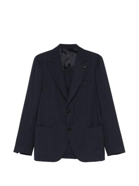 LARDINI button pin virgin-wool jacket