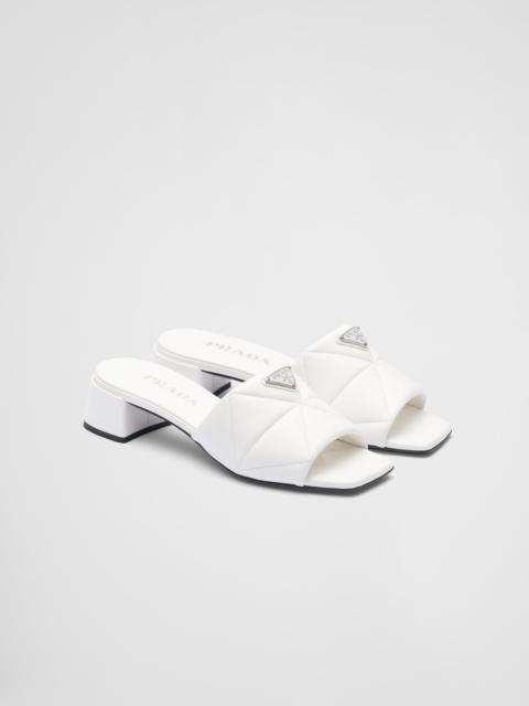 Prada Quilted nappa leather slides