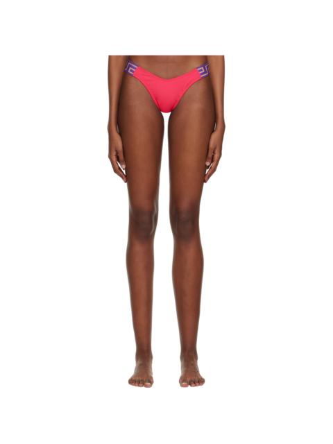 VERSACE Pink Greca Border Bikini Bottoms