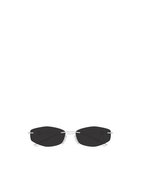 BALENCIAGA Nano rimless geometric-frame sunglasses