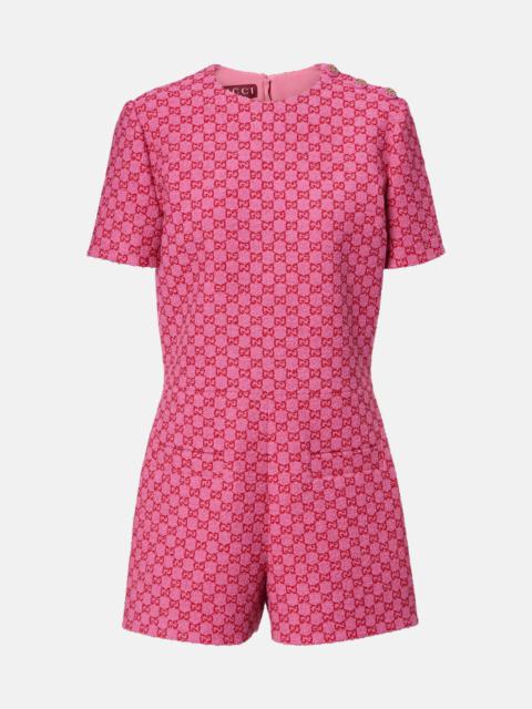 GUCCI GG cotton-blend romper