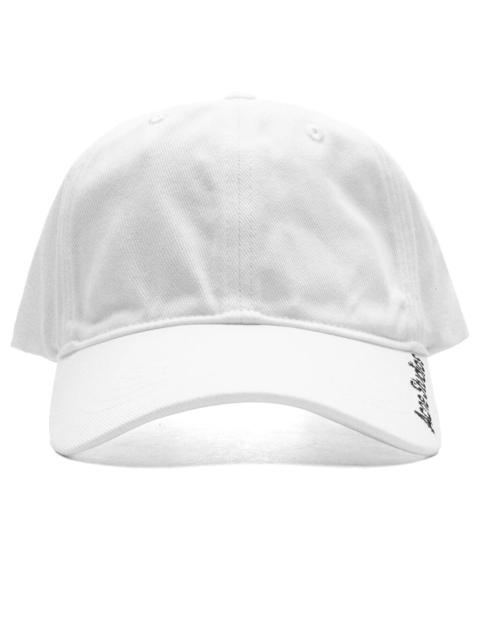 Acne Studios EMBROIDERED LOGO BASEBALL CAP - WHITE