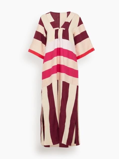 lemlem Edna V-Neck Dress in Betami Cherry