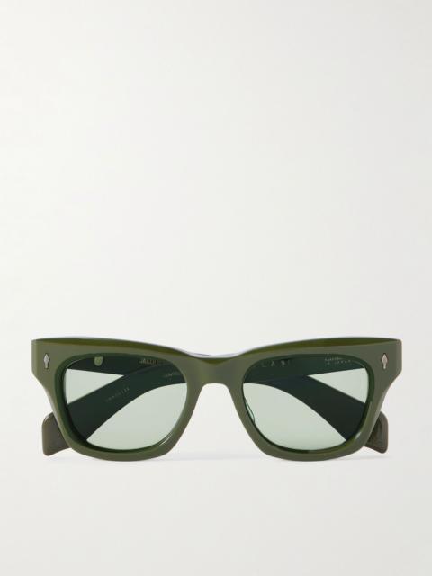 JACQUES MARIE MAGE Dealan Square-Frame Acetate Sunglasses Green