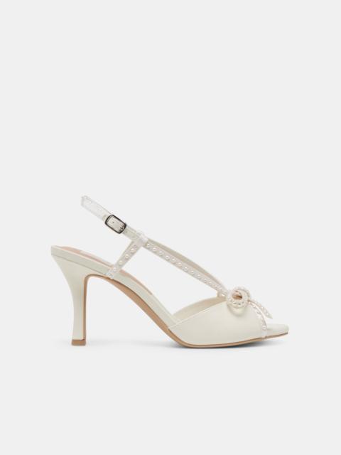 dolce vita LONNY PEARL HEELS WHITE SATIN