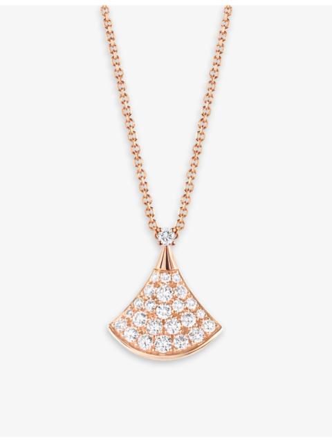 BVLGARI Divas’Dream 18ct rose-gold and 0.47ct brilliant-cut diamond necklace