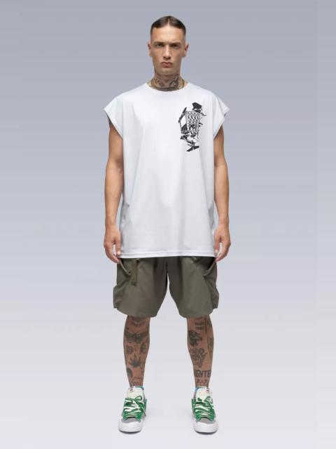 ACRONYM S25-PR-B 100% Cotton Mercerized Sleeveless T-shirt White
