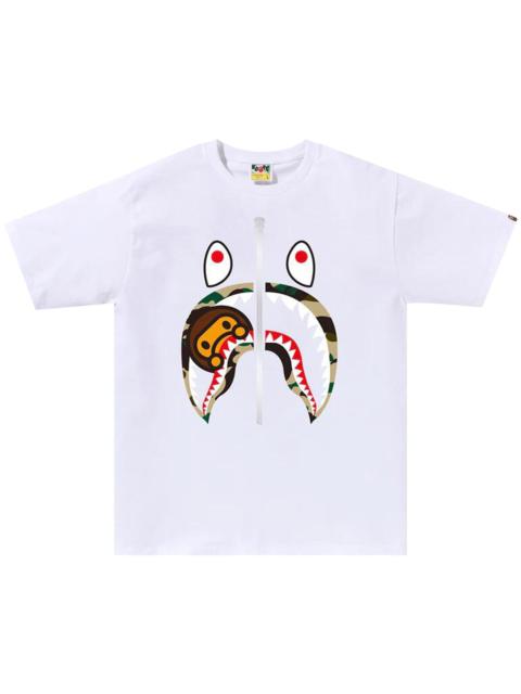 A BATHING APE® BAPE 1st Camo Milo Shark Tee 'White/Yellow'