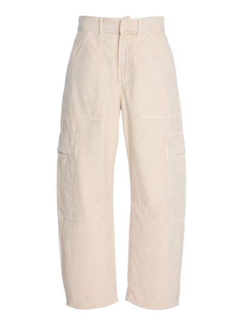 Citizens of Humanity Marcelle Low-Rise Curved Cargo Pants ivory