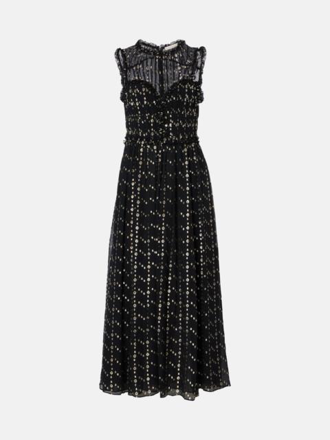 ULLA JOHNSON Kasia silk-blend lamé maxi dress