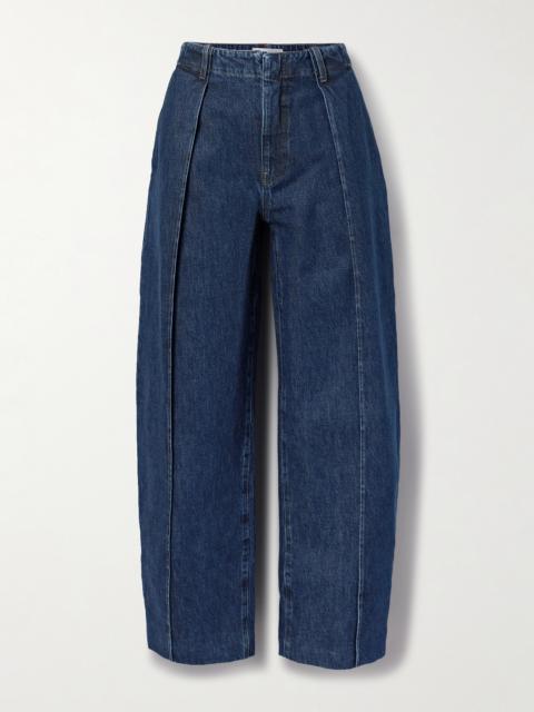 FRAME The Bowed Trouser Mid-rise Barrel-leg Jeans