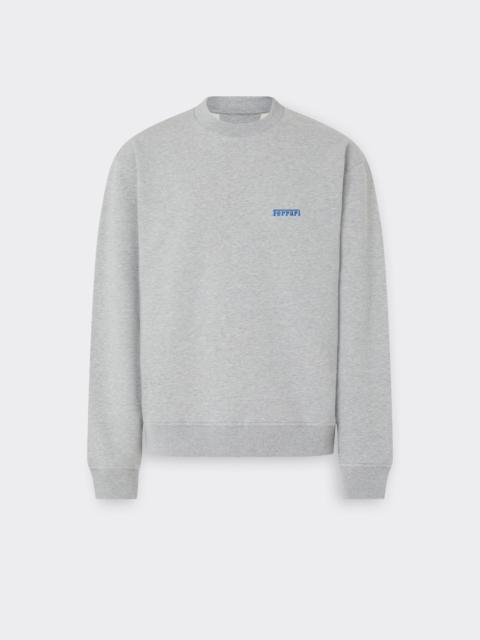 Ferrari Melange Cotton Crew-Neck Sweatshirt