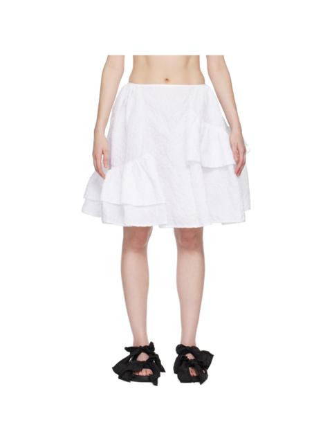 CECILIE BAHNSEN White Vanilla Miniskirt