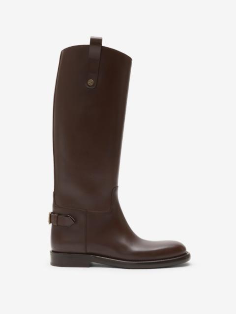 Burberry Leather Cavalier Boots