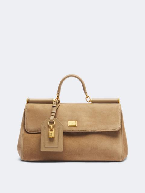 Dolce & Gabbana My Sicily Medium suede top-handle bag