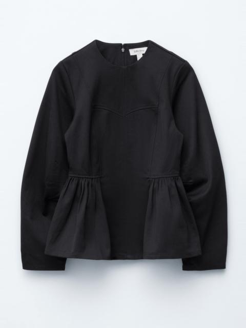 & Other Stories Cotton Peplum Top