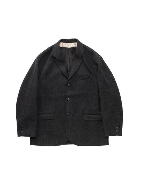 visvim BURNSTONE BLAZER TWEED BLACK