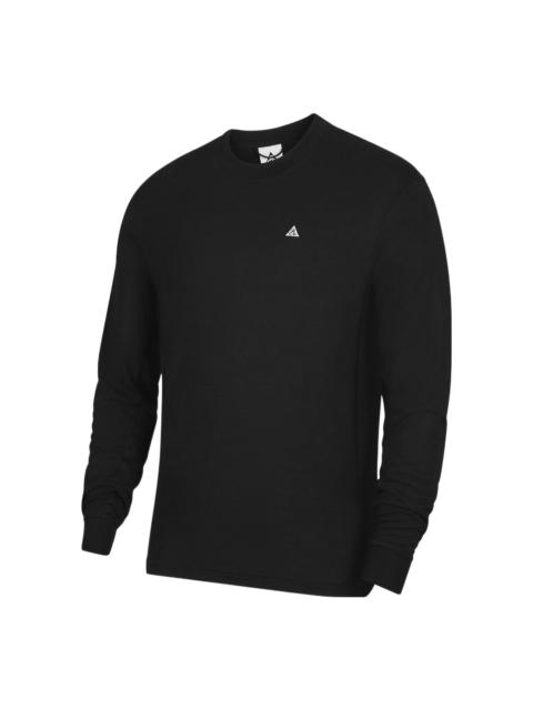 Men's Nike Dri-FIT ACG Solid Color Round Neck Long Sleeves Black DO9270-010