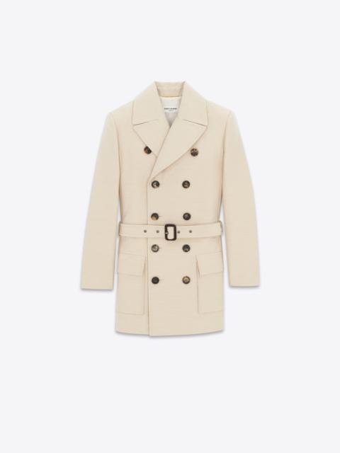 SAINT LAURENT saharienne jacket in cotton and wool