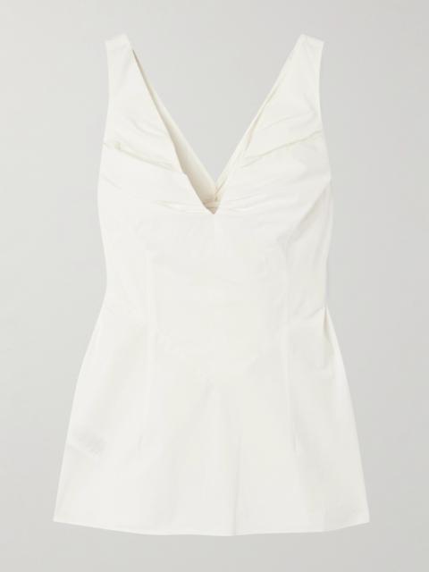 FAITHFULL Gathered Cotton-poplin Tank
