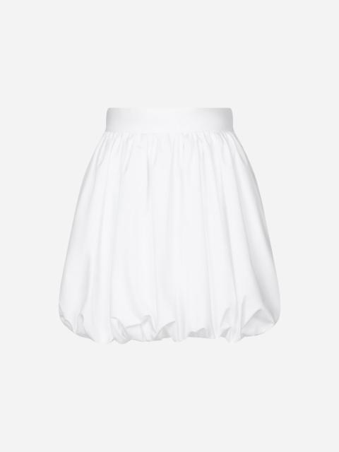 Short cotton balloon skirt