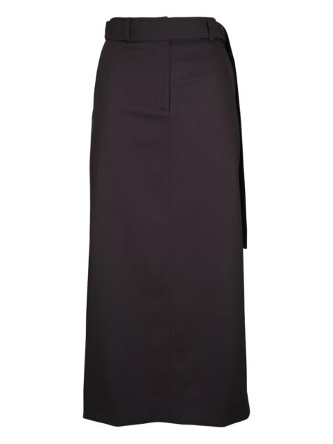 TWP Slit belted maxi skirt