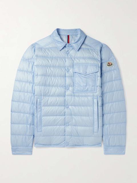 Moncler Logo-Appliquéd Quilted Shell Down Shirt Jacket