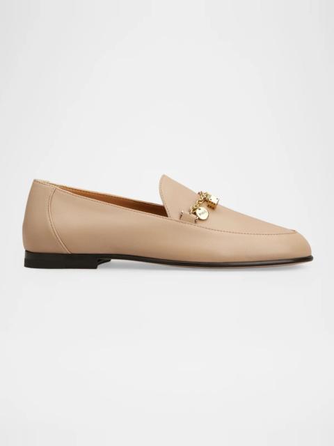 Tod's Men's Nappa Leather Chain Loafers with Charms