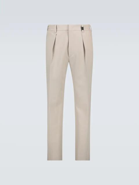 FENDI Pleated wool-blend pants