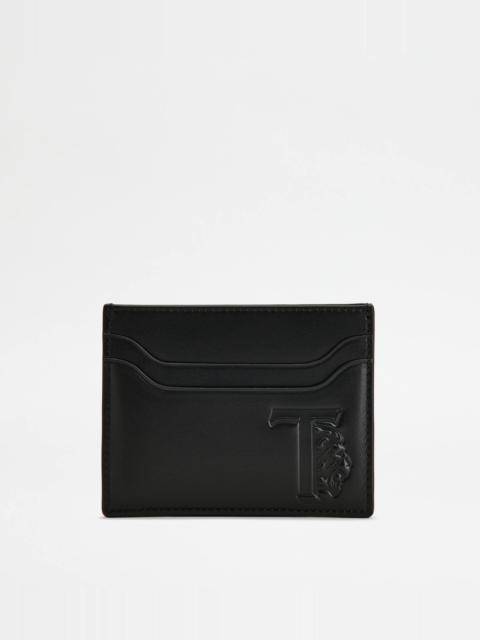 Tod's CREDIT CARD HOLDER IN LEATHER - BLACK